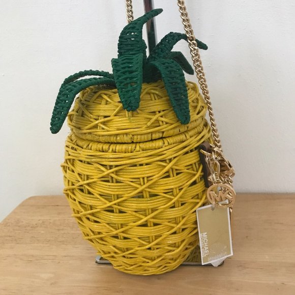 Michael Kors Handbags - Michael Kors Straw Pineapple Crossbody